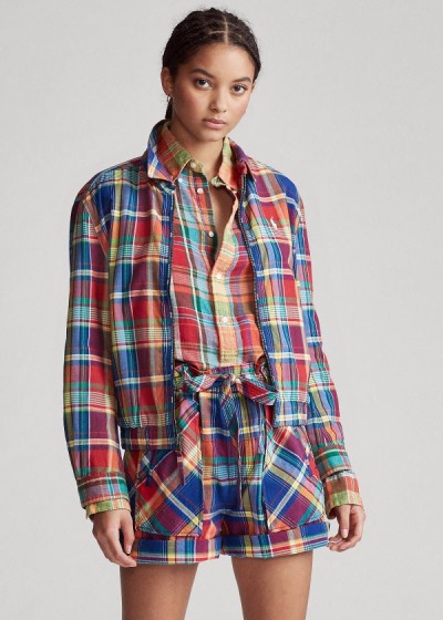 Women's Polo Ralph Lauren Reversible Madras Jackets | 814379ADI